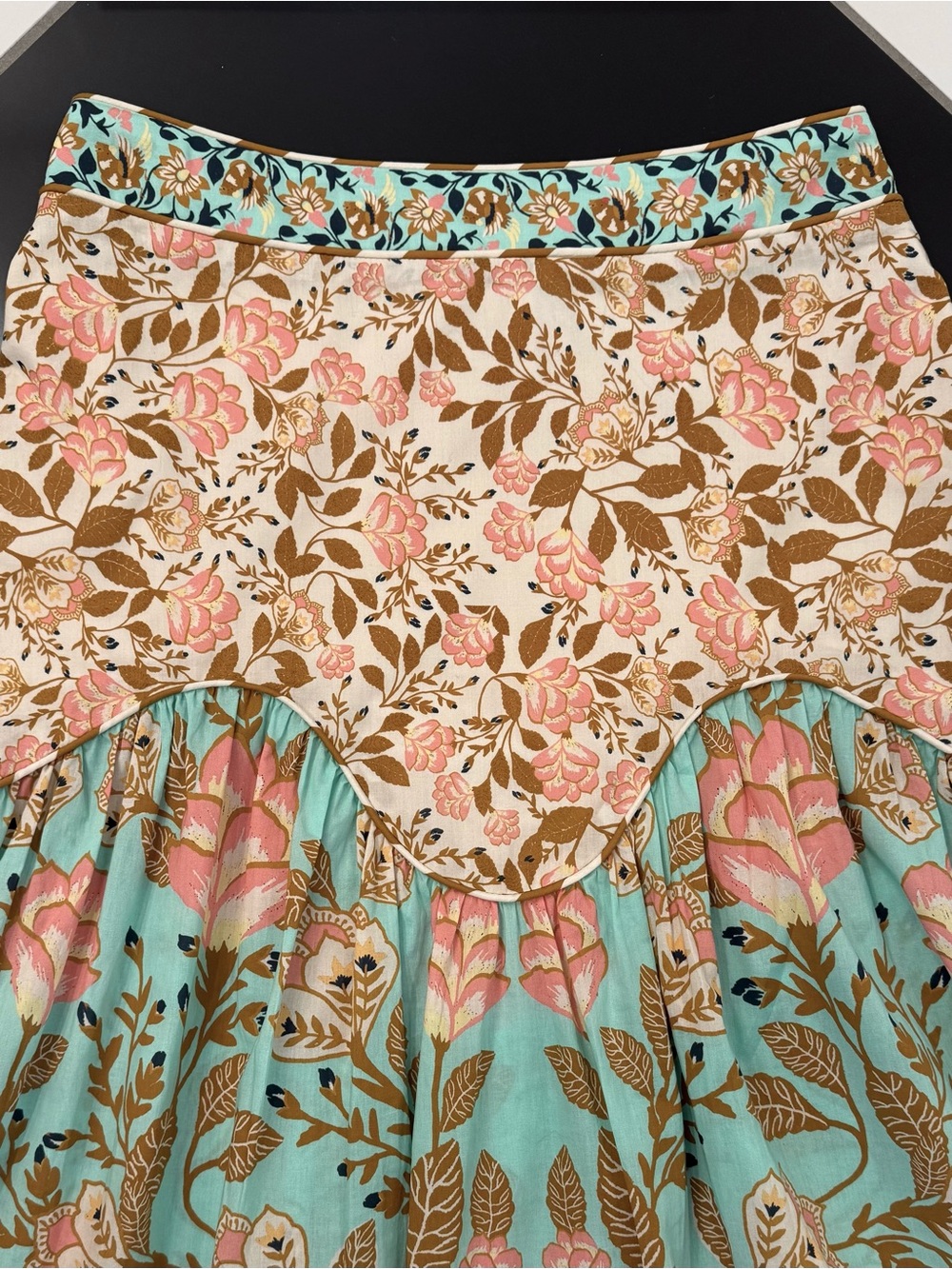 Farm Rio Flirty Drop-Waist Midi Skirt SZ S - Picture 5 of 8
